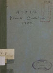 A. I. K. I. B. Khadi Bulletins 1923