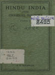 Hindu India from Original Sources : Part I