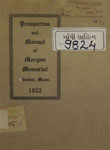 Prospectus and Manual of Morgan Memorial