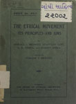 Ethical Movement : Its Principles and Aims