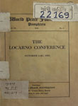 World Peace Foundation Pamphlets 1926  : Vol. IX No. 1 : The Locarno Conference October 5-16, 1925