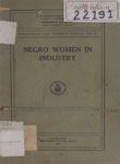 Negro Women in Industry