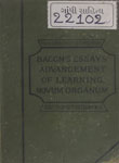 Essays Civil and Moral Advancement of Learning Novum Organum Etc.