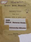 Benares Hindu University : Minutes : Vol. II B (January 1918 to June 1918)