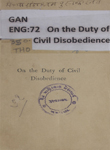 On the Duty of Civil Disobedience