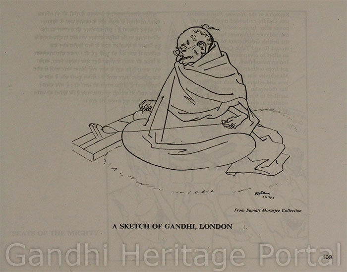 A Sketch of Gandhi, London