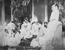 Gandhi, Chancellor of the Gujarat Vidyapith, presiding over its inaugural ceremony, November 15, 1920, K. G. Mashruwala, the Registrar, is next to him