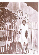 Gandhi at Bapu Kutir, Sevagram, Wardha