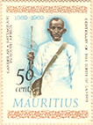 50 cents Stamp issued on Centenary of the Birth of Gandhi by Mauritius