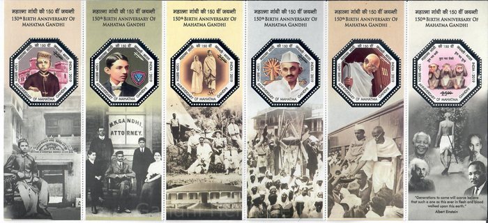 Collection ofPostage Stamps on 150th Birth Anniversary of Mahatma Gandhi by India -2019
