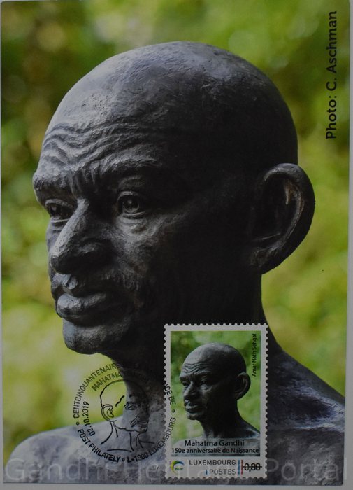 0.80 Postage Stamp of Mahatma Gandhi on 150e anniversalre de Naissance by Post of Philately Luxembourg-2019